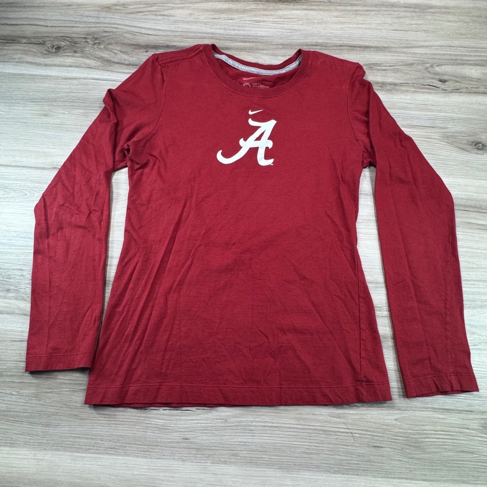 Nike Alabama CRIMSON TIDE Long Sleeve Tee Shirt Women's Medium ROLL TIDE